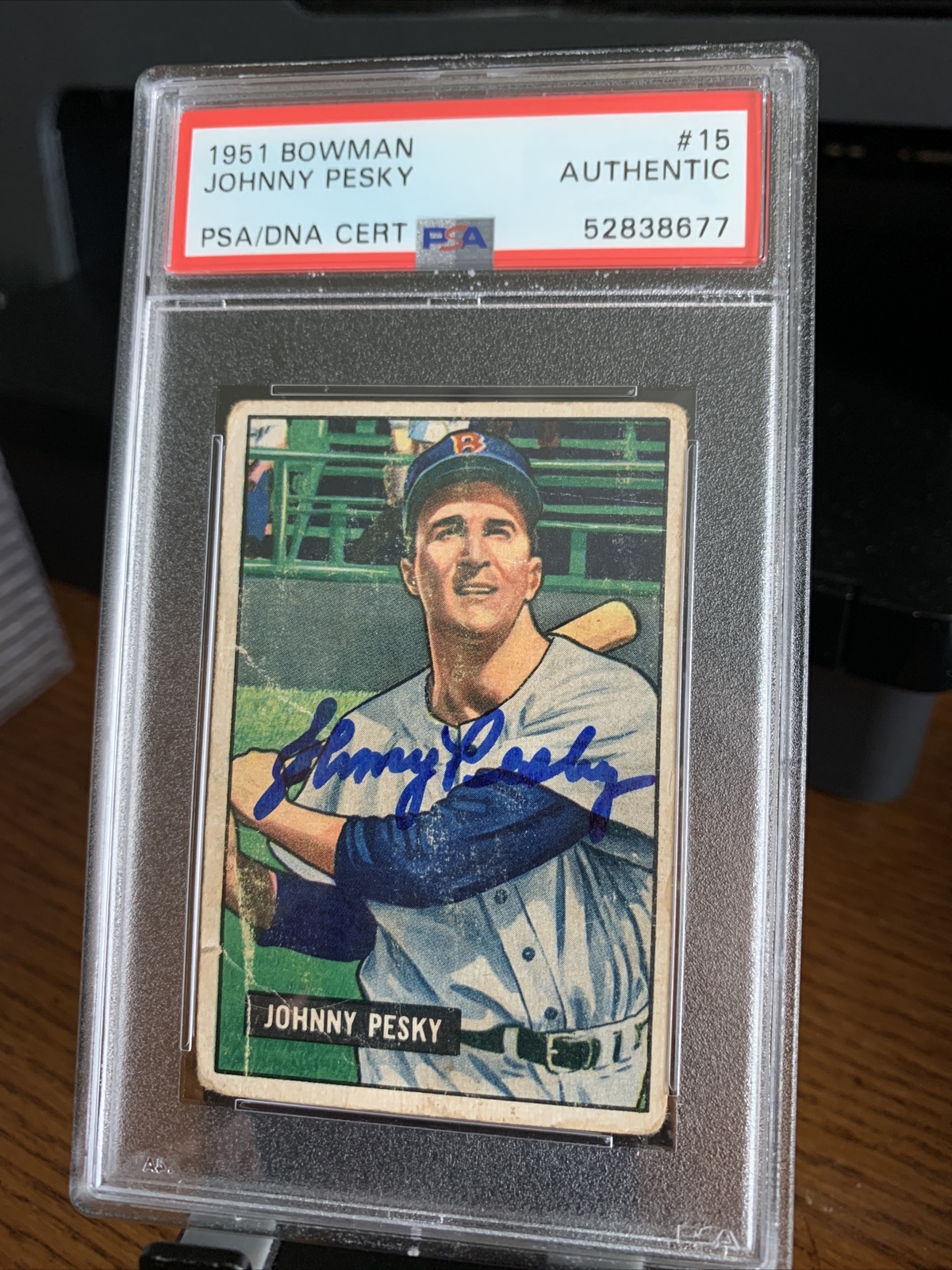 1951 Bowman 15 JOHNNY PESKY Autograph PSA DNA Authenticated d.2012 eBay