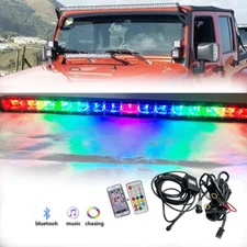 22/32/42/50inch RGB Single Row Led Light Bar Dream Chasing Flow Remote App 12V