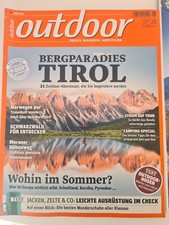 Zeitschrift Outdoor Juni 2019  Reisen Wandern Berge Abenteuer Magazin + Specials