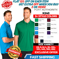 Port Authority K240 Mens Short Sleeve Wearever Performance Pique Polo Shirt