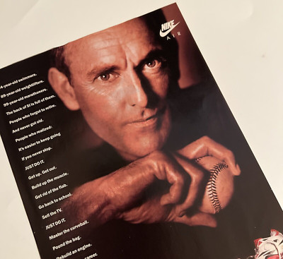 Vintage Nike Air Nolan Ryan Advertising Print Ad 1991 Trainer E Low Texas Ranger
