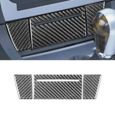 For Chrysler 300 300C Carbon Fiber Interior Ashtray Frame Panel Cover Trim 3PCS