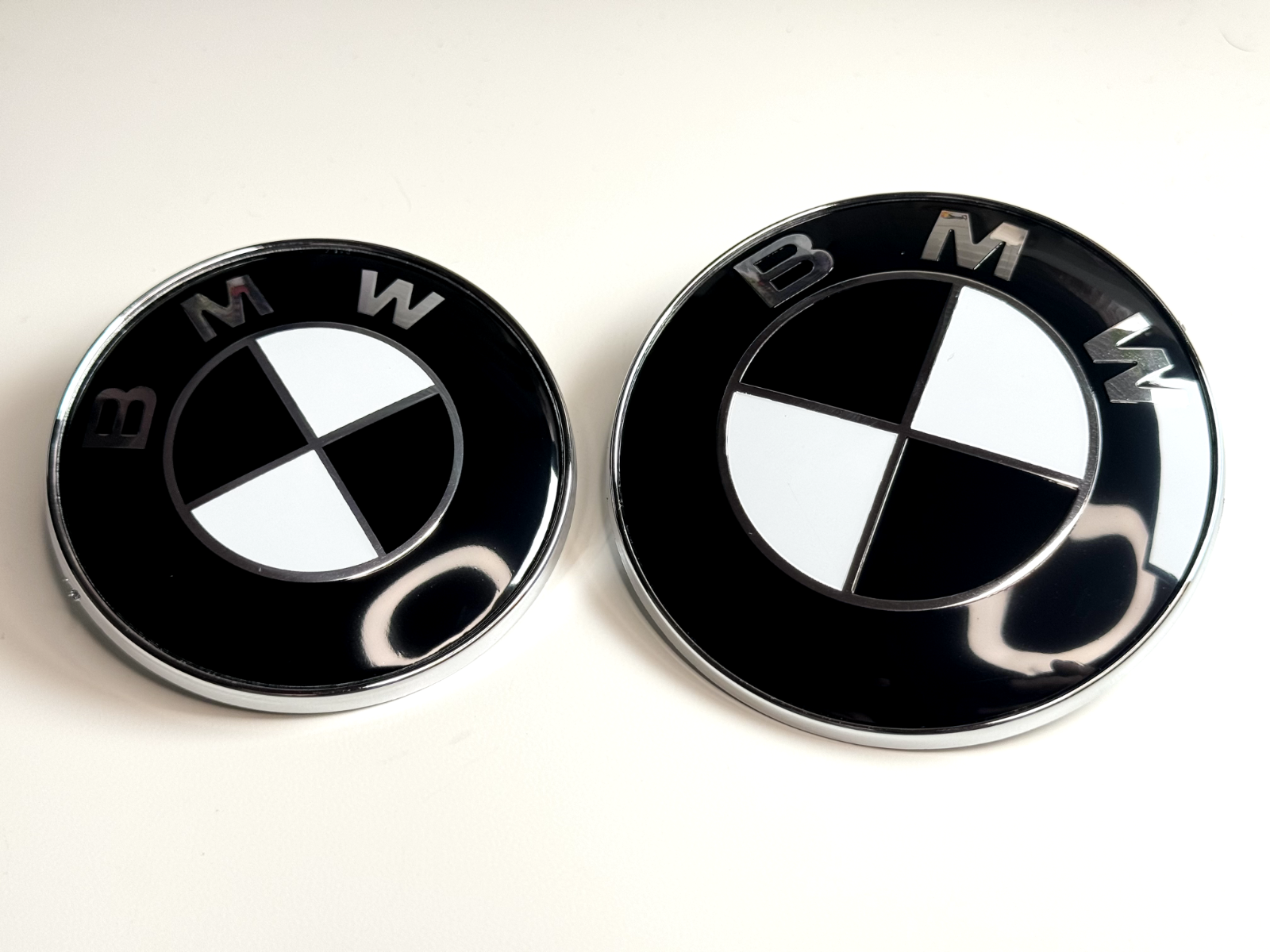 2x Front Hood 82MM Rear Trunk 74MM Emblem Logo Badge