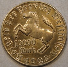 Germany Westphalia 10,000 Marks as Pictured Horse