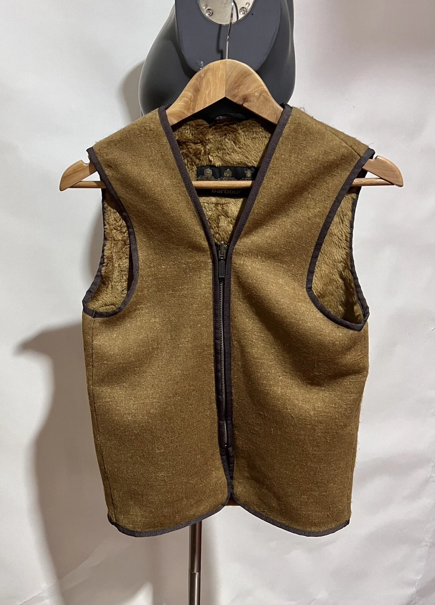 Barbour Kids Childrens Fleece Warm Pile Liner Gilet Waistcoat C401 Zip Up  Size M