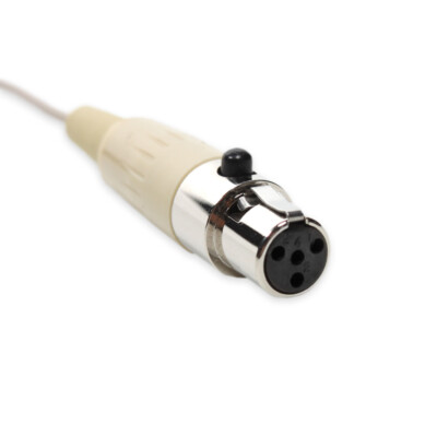 Pyle In-Ear Back Elektret Mikrofon – Omnidirektional, 4-Pin Mini-XLR, Für Shure Systeme, Mit Windschutz, Hautfarben