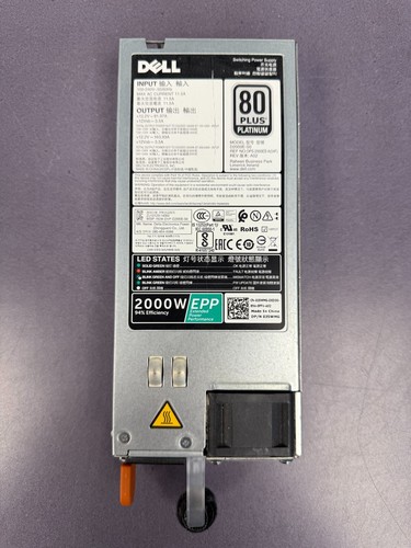 Dell D2000E-S0 0J5WMG PowerEdge R520 R620 R720 2000W 80+ Platinum PSU - Picture 2 of 5