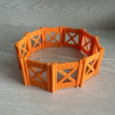 Polly Pocket Horse Ranch Fence Corral Replacement Orange 10  pieces