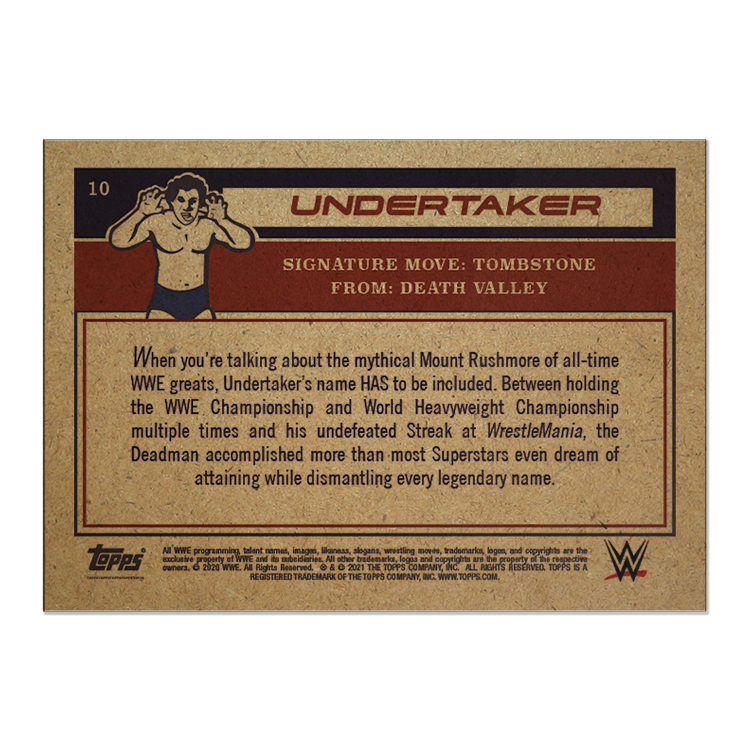 2021 Topps WWE Living Set 10 Undertaker /3231 for sale online eBay