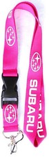 Subaru Keychain Lanyard Pink