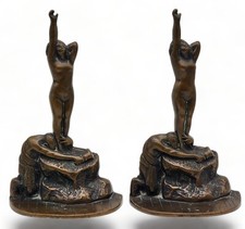 1926 ANTIQUE Pair of Art Deco Bronze Nude Erotica Rare Bookends FRANCE