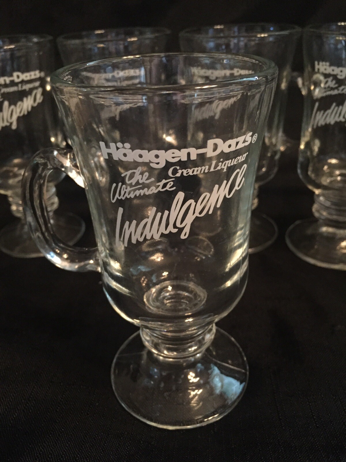 HaagenDazs Cream Liqueur The Ultimate Indulgence (7) Stemmed Coffee Mugs eBay