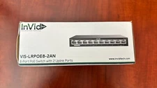 InVid Tech 8 Port PoE Switch 2 Uplink Ports VIS-LRPOE8-2AN