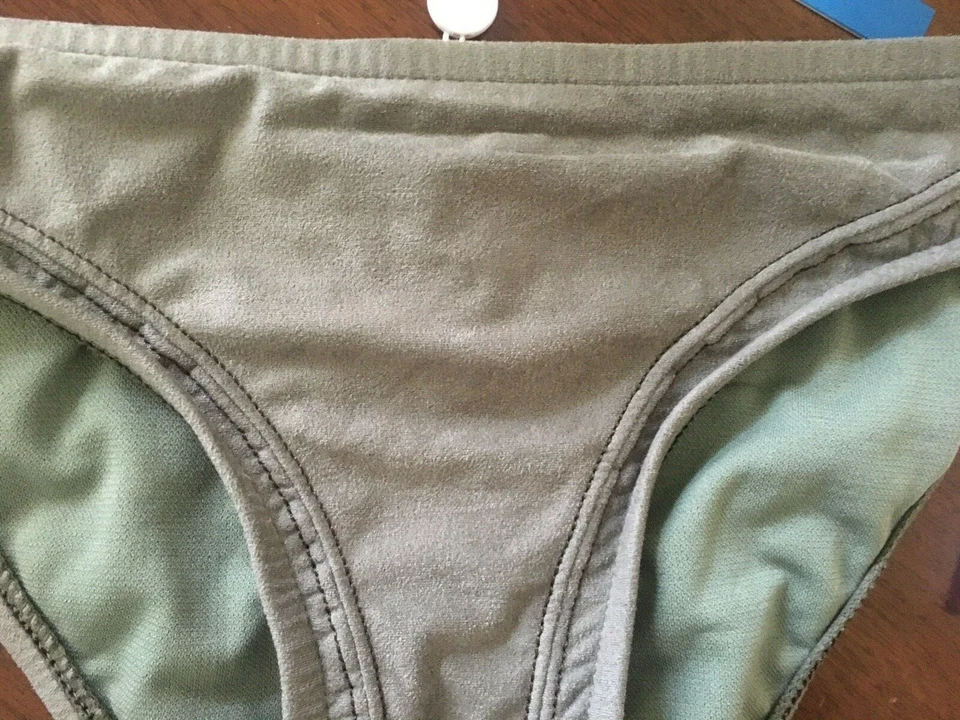 Pantalones de bikini hipster de gamuza con mí Lucky Brand para mujer verde medio  Foto 3 de 4