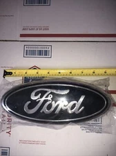 2 BLUE & CHROME 2005-2014 Ford F150 FRONT GRILLE/ TAILGATE 9” Oval Emblem 2PC