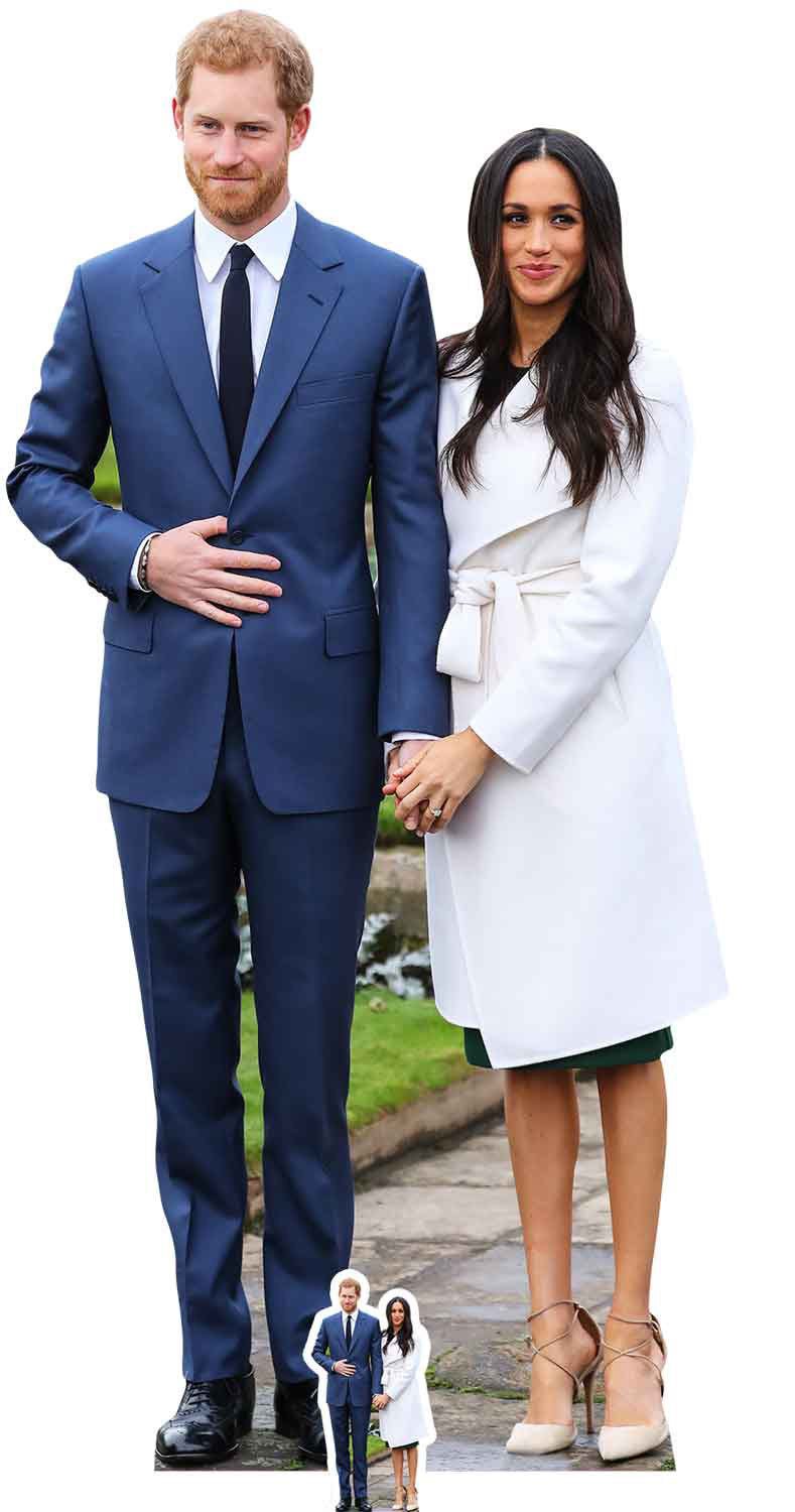 Prince Harry and Meghan Markle Cardboard Cutout / Standup / Standee - Royalty