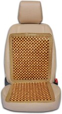 Wooden Beaded Car Driver Seat Cushion - Natural Double Strung Massaging Unive...