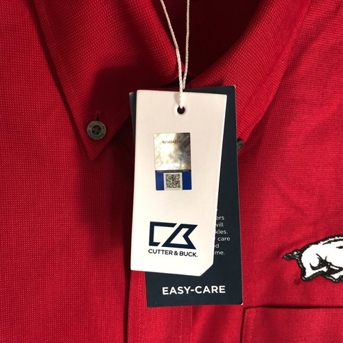 NEW Arkansas Razorbacks Cutter & Buck Button Up Long Sleeve Shirt Men's Size XL - Picture 4 of 6