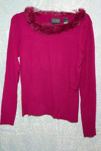 Vintage 1990s 90s Y2K Mall Goth Grunge Purple Fuzzy Sweater Liz Claiborne Rare - Picture 8 of 8