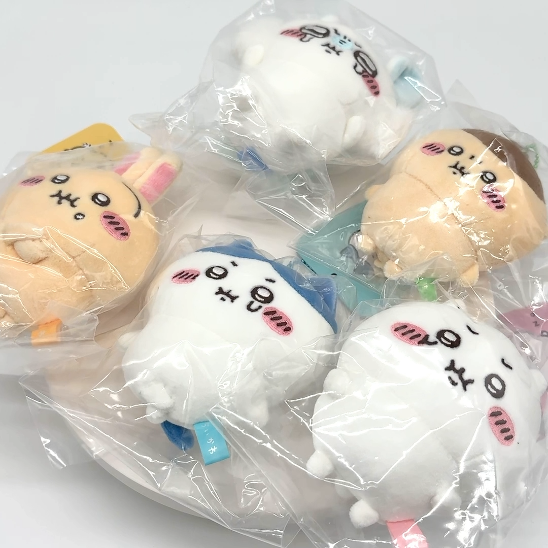 Chiikawa PUN angry Mascot Hachiware Rabbit Momonge Kurimanjyu set