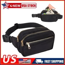 Men Women Fanny-Pack Belt Waist Bag Cross body Sling Shoulder Travel Sport Pouch