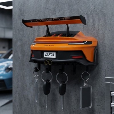 Porsche GT3 RS Key Hanger , Key Holder, Wall Decor, Dad Gift, 911, Luxury Made