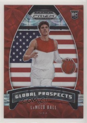 2020-21 Panini Prizm Draft Picks Choice Red 62/88 LaMelo Ball #98 Rookie RC 02ez