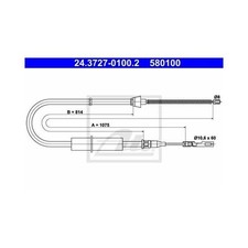 ATE Handbremsseil hinten rechts für Audi A2