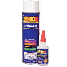 FastCap 2P-10 Super Glue Adhesive 2.25 oz Thick  12 Activator Combo Pack
