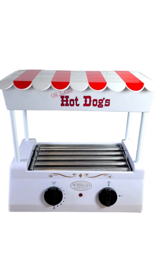 Parrilla enrollable Nostalgia vintage antigua para perros calientes probada funciona puerta trasera Foto 2 de 4