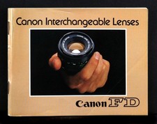 CANON ORIGINAL VINTAGE FD LENSES BOOKLET 1975. 62 PAGES ALL FD LENSES.
