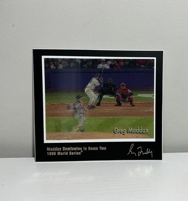 1998 Premier Replays Greg Maddux Live action Baseball Card Print
