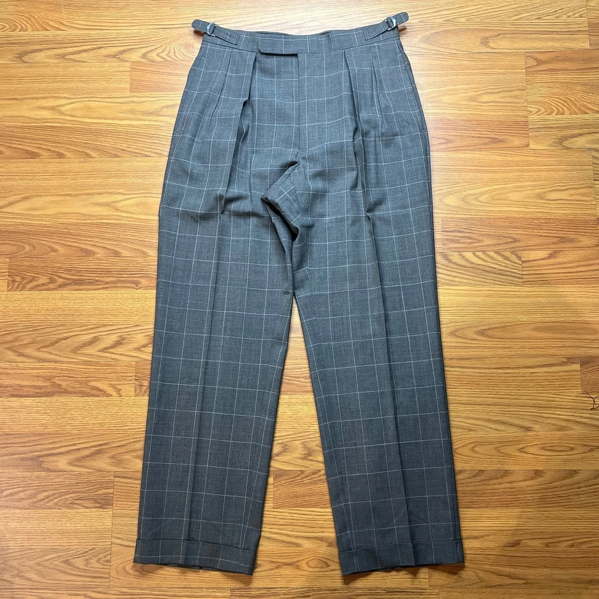 Pleated Gray Vintage Pants for Men | eBay
