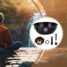 7.44inch Tibetan Singing Bowl Set Handcraft with Mallet for Tabletop