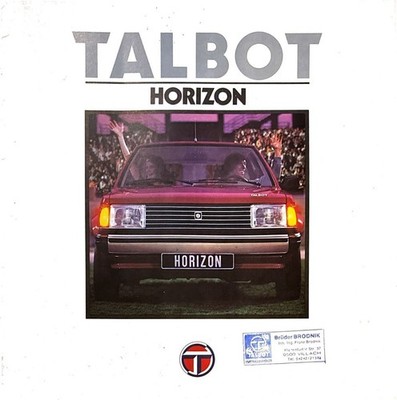 Talbot Horizon Prospekt Brochure Depliant 01/1980