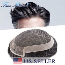Double Lace Front Mens Toupee 100 Human Hair System French Lace Toupee for Men