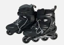 Rollerblade Adjustable Inline Skates Black with Secure Straps