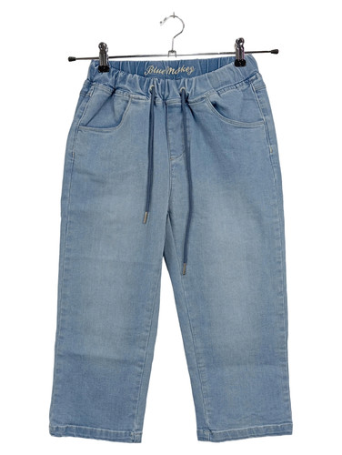 Blue Monkey Damen Jeans Shorts W26 Blau Casual Baumwolle Zugband Logo