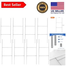 8 Heavy Duty Metal H-Stakes for 4mm Signs - 17.4'' x 7'' Weatherproof Support