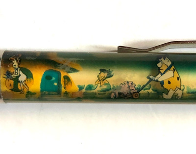Flintstones Floaty Pen Moving Fred Push Lawnmower Dino Betty Wilma Cartoon Vtg