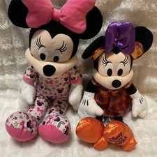 Set of 2 Minnie Mouse Plush Dolls Classic Disney Characters Various Outfits