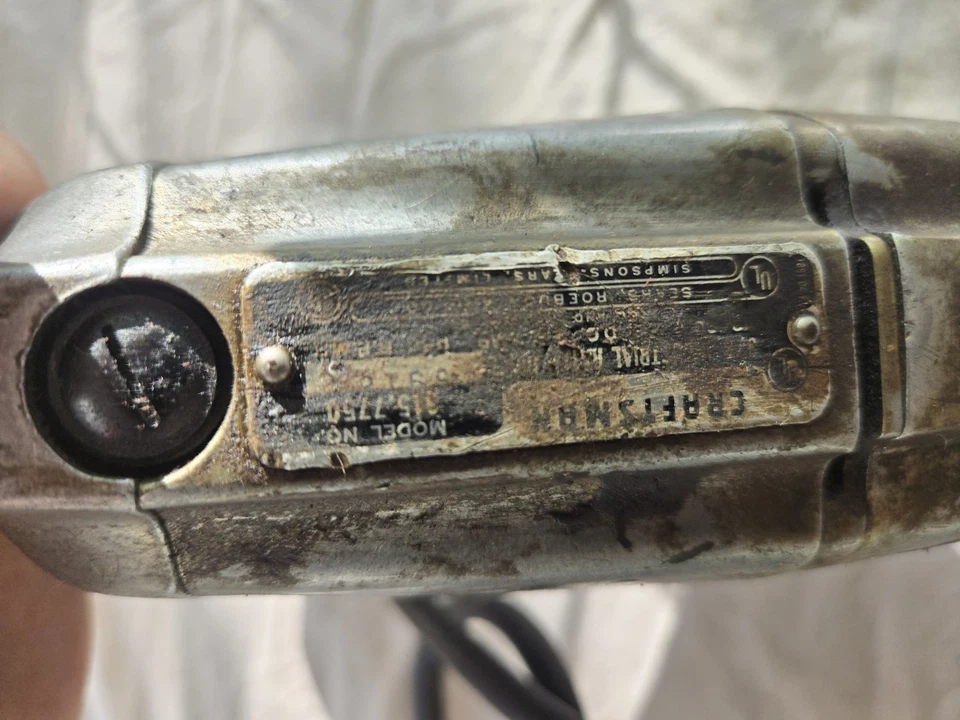 Broca elétrica vintage Craftsman com fio modelo resistente 315.7750 - Imagem 3 de 3
