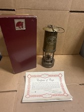 Thomas & Williams Cambrian safety Brass Miners Lamp Aberdare, Wales Manual & Box