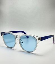Stylish Transparent Icy Blue Acetate Polarized Unisex Sunglasses with UV Protec