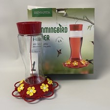 Glass Hummingbird Feeder 30oz. Pinch Waist , New , Seven Feeding Ports