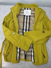Burberry Girls Light Belted Jacket Mustard Citrus Yellow Size 12Y