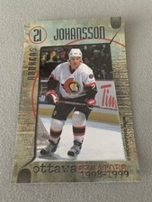 1998-99 Ottawa Senators NHL Hockey Team Issued Postcard - Andreas Johansson
