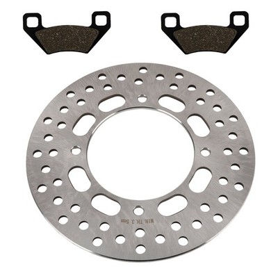 Rear Brake Rotor & Semi-Metallic Pads for Arctic Cat 425 4x4 Utility 2011-2012