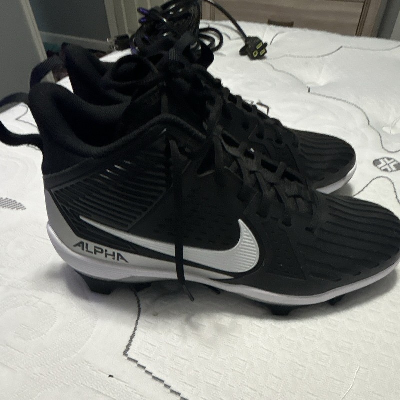 Nike Alpha Men's Baseball Cleats Black White US Size 11 Medium Width D M