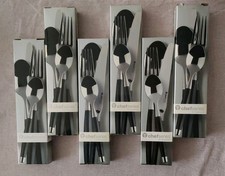 Tupperware Chef Serie~Besteck~Set 24 teilig (6 Personen) schwarz ~NEU+OVP